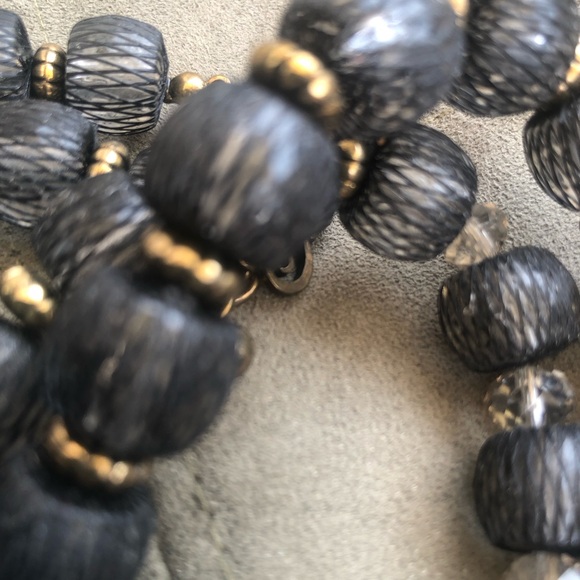 Necklace blue and rhinestones - Picture 4 of 4